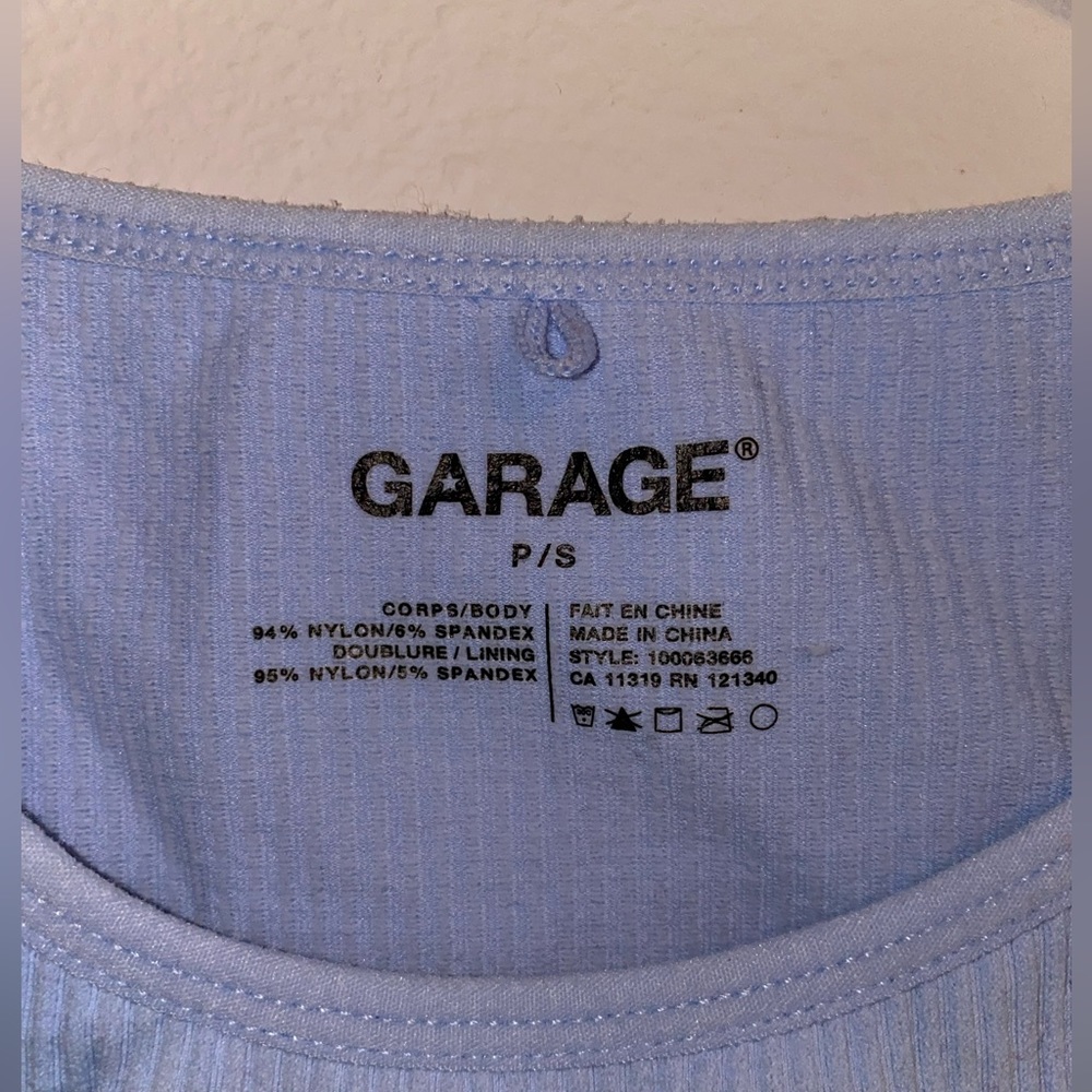 Garage Ribbed Cropped Tank - Picture 2 of 2